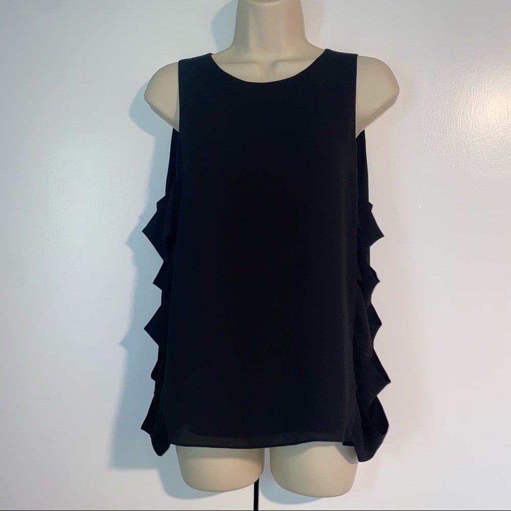 BCBGMaxAzria Eavan Black Sleeveless Top